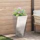 Jardinera vidaxx plateada 40 x 40 x 75 cm acero inoxidable
