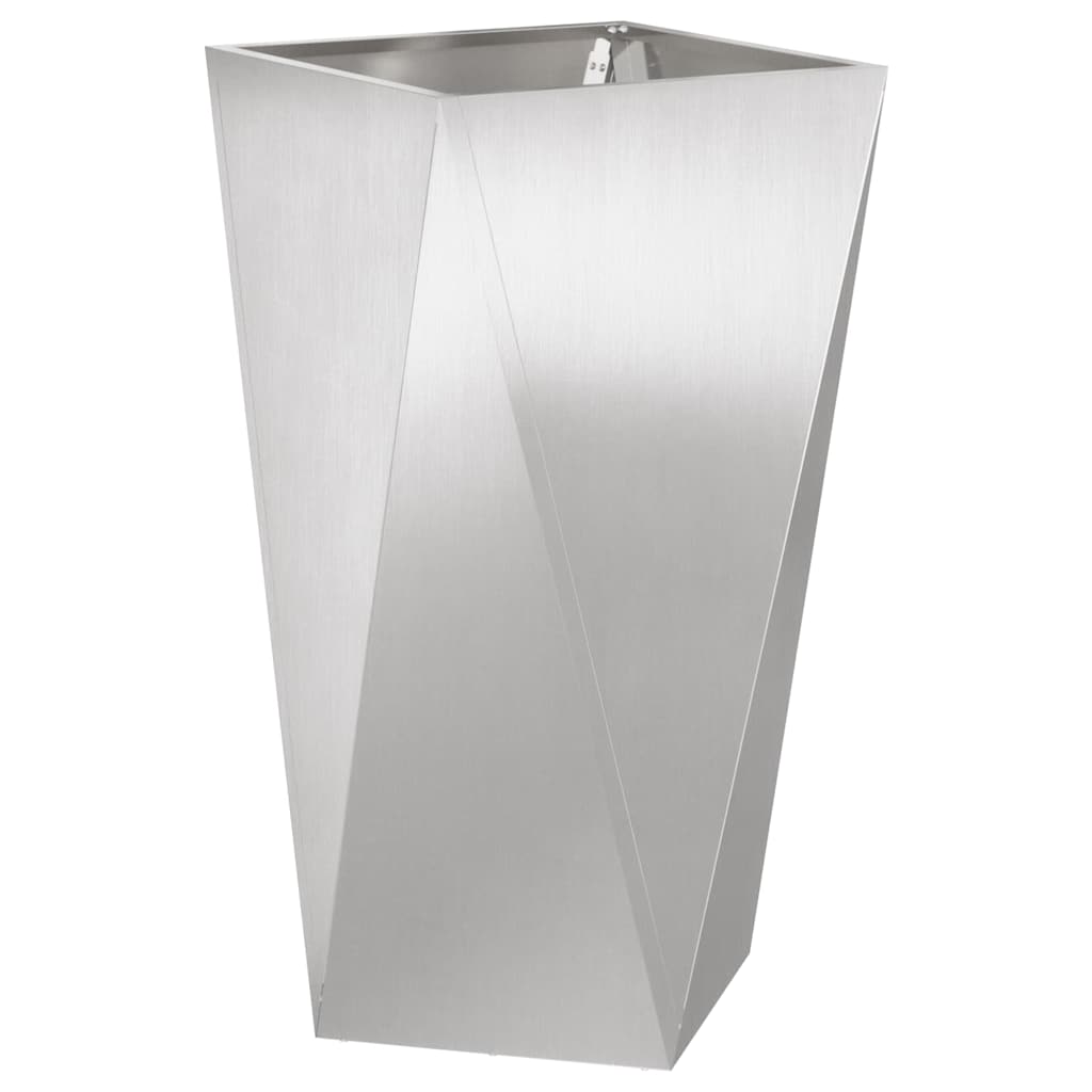 Jardinera vidaxx plateada 40 x 40 x 75 cm acero inoxidable