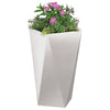 Fioriera Vidaxx 2 pezzi argento 40 x 40 x 75 cm in acciaio inossidabile