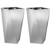 Fioriera Vidaxx 2 pezzi argento 40 x 40 x 75 cm in acciaio zincato
