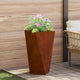 Jardinera vidaxl oxidada 40 x 40 x 75 cm acero corten
