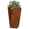 Fioriera Vidaxl arrugginito 40 x 40 x 75 cm in acciaio corten