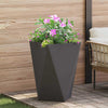 Fioriera Vidaxx nera 50 x 50 x 75 cm in acciaio