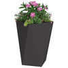 Fioriera Vidaxx nera 50 x 50 x 75 cm in acciaio