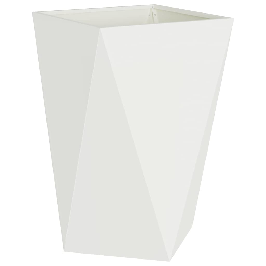 Fioriera Vidaxx bianca 50 x 50 x 75 cm in acciaio