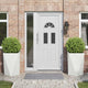 Vidaxx macetero 2 piezas blanco 50 x 50 x 75 cm acero