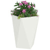 Vidaxx macetero 2 piezas blanco 50 x 50 x 75 cm acero