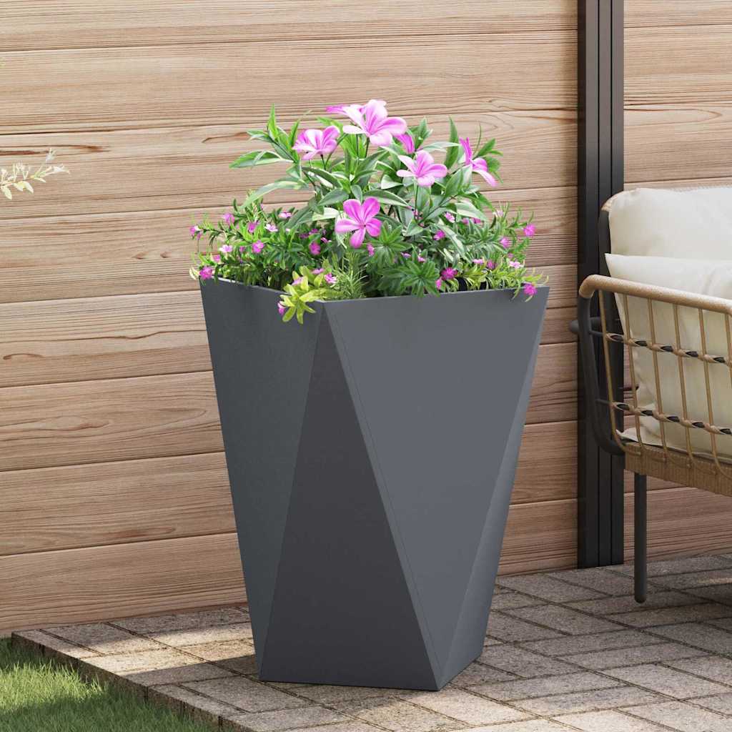 Vidaxl plantenbak antraciet 50 x 50 x 75 cm staal