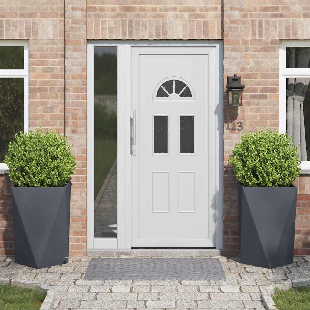 Vidaxl plantenbak 2 pcs antraciet 50 x 50 x 75 cm staal