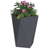 Fioriera Vidaxl 2 pz antracite 50 x 50 x 75 cm in acciaio