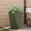 Jardinera vidaxx verde oliva 50 x 50 x 75 cm acero
