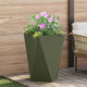 Vidaxl plantenbak olijf groen 50 x 50 x 75 cm staal
