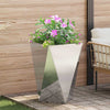Jardinera vidaxx plateada 50 x 50 x 75 cm acero inoxidable