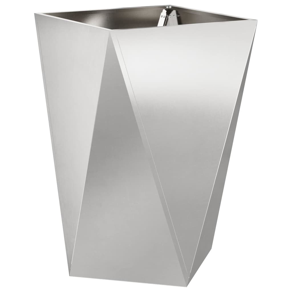 Fioriera Vidaxx argento 50 x 50 x 75 cm in acciaio inossidabile