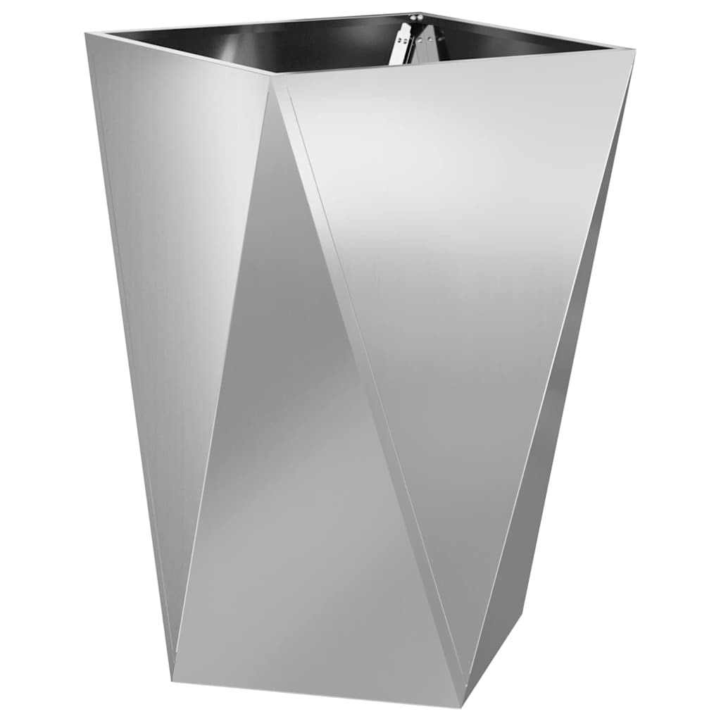 Jardinera vidaxx plateada 50 x 50 x 75 cm acero galvanizado