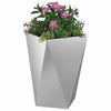 Vidaxx macetero 2 piezas plata 50 x 50 x 75 cm acero galvanizado
