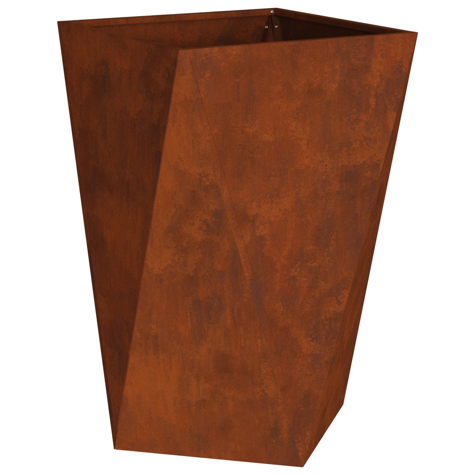 Jardinera vidaxl oxidada 50 x 50 x 75 cm acero corten