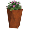 Jardinera vidaxl oxidada 50 x 50 x 75 cm acero corten