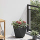 Jardinera vidaxx negro 30 x 30 x 30 cm acero