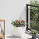 Jardinera vidaxx blanco 30 x 30 x 30 cm acero