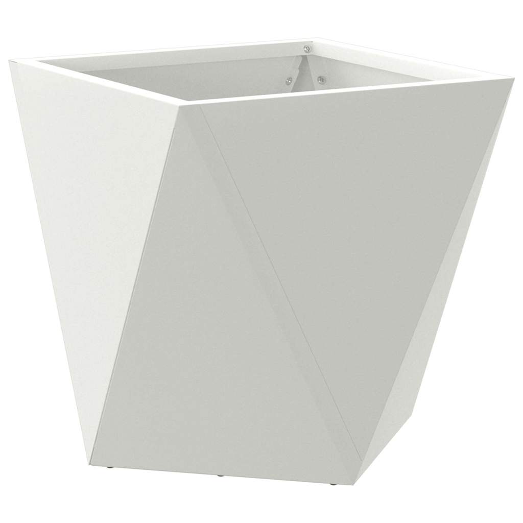 Fioriera Vidaxx bianca 30 x 30 x 30 cm in acciaio