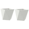 Vidaxx macetero 2 piezas blanco 30 x 30 x 30 cm acero