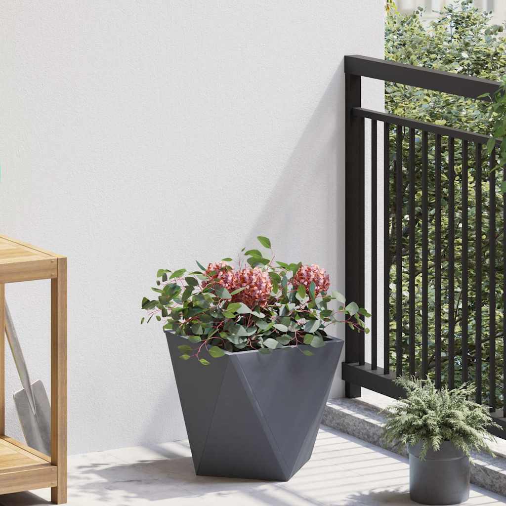 Vidaxl plantenbak antraciet 30 x 30 x 30 cm staal