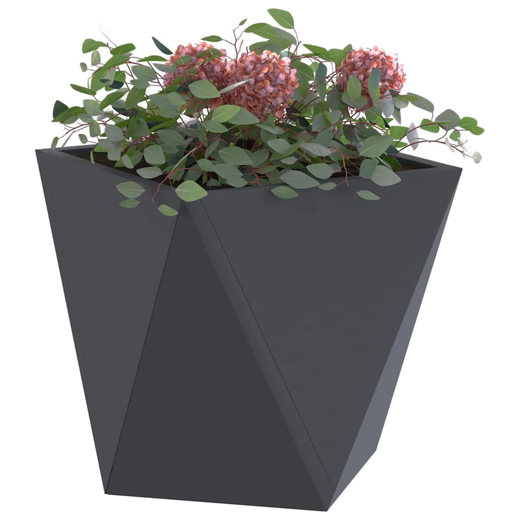 Vidaxl plantenbak antraciet 30 x 30 x 30 cm staal