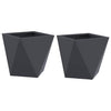 Vidaxl plantenbak 2 pcs antraciet 30 x 30 x 30 cm staal