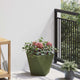 Jardinera vidaxx verde oliva 30 x 30 x 30 cm acero