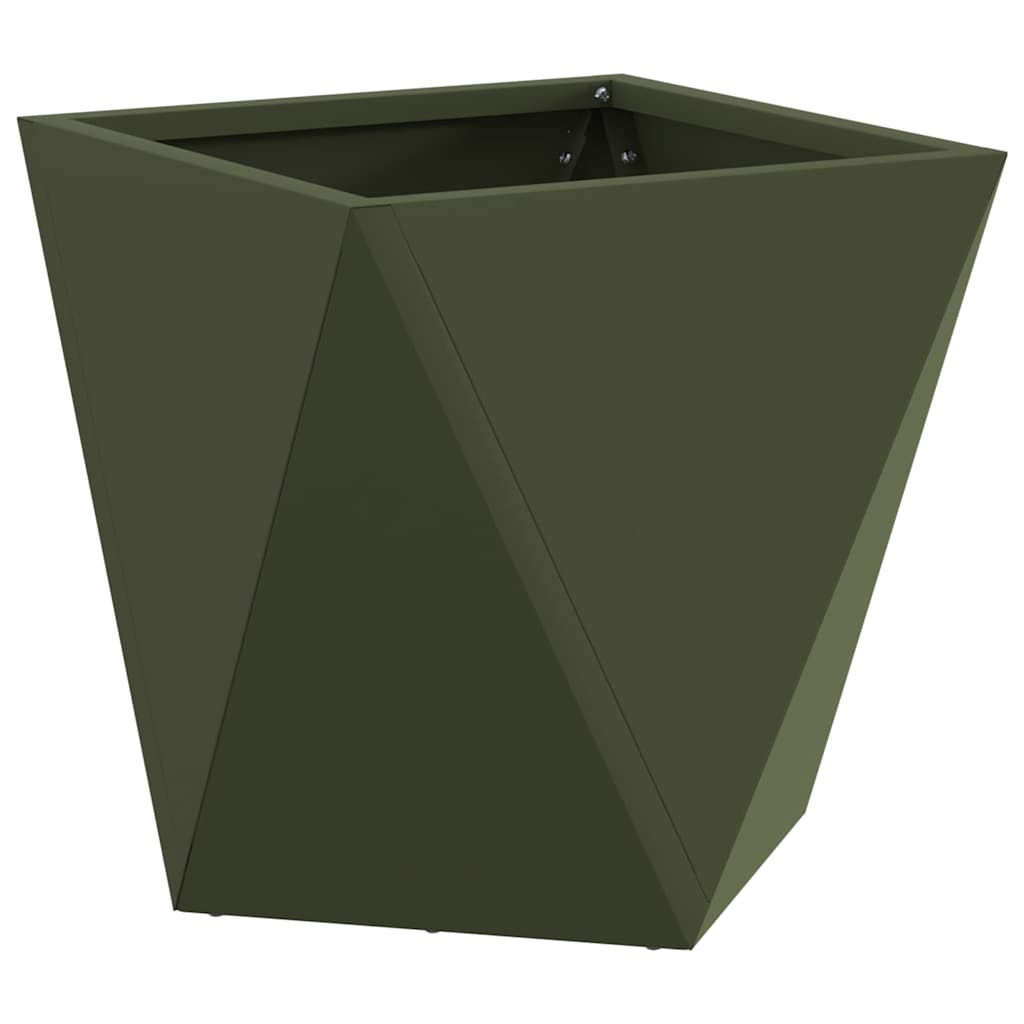 Jardinera vidaxx verde oliva 30 x 30 x 30 cm acero