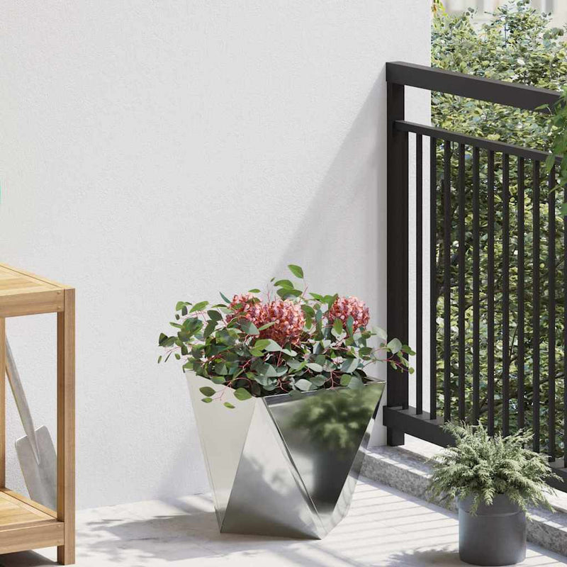 Jardinera vidaxx plateada 30 x 30 x 30 cm acero galvanizado