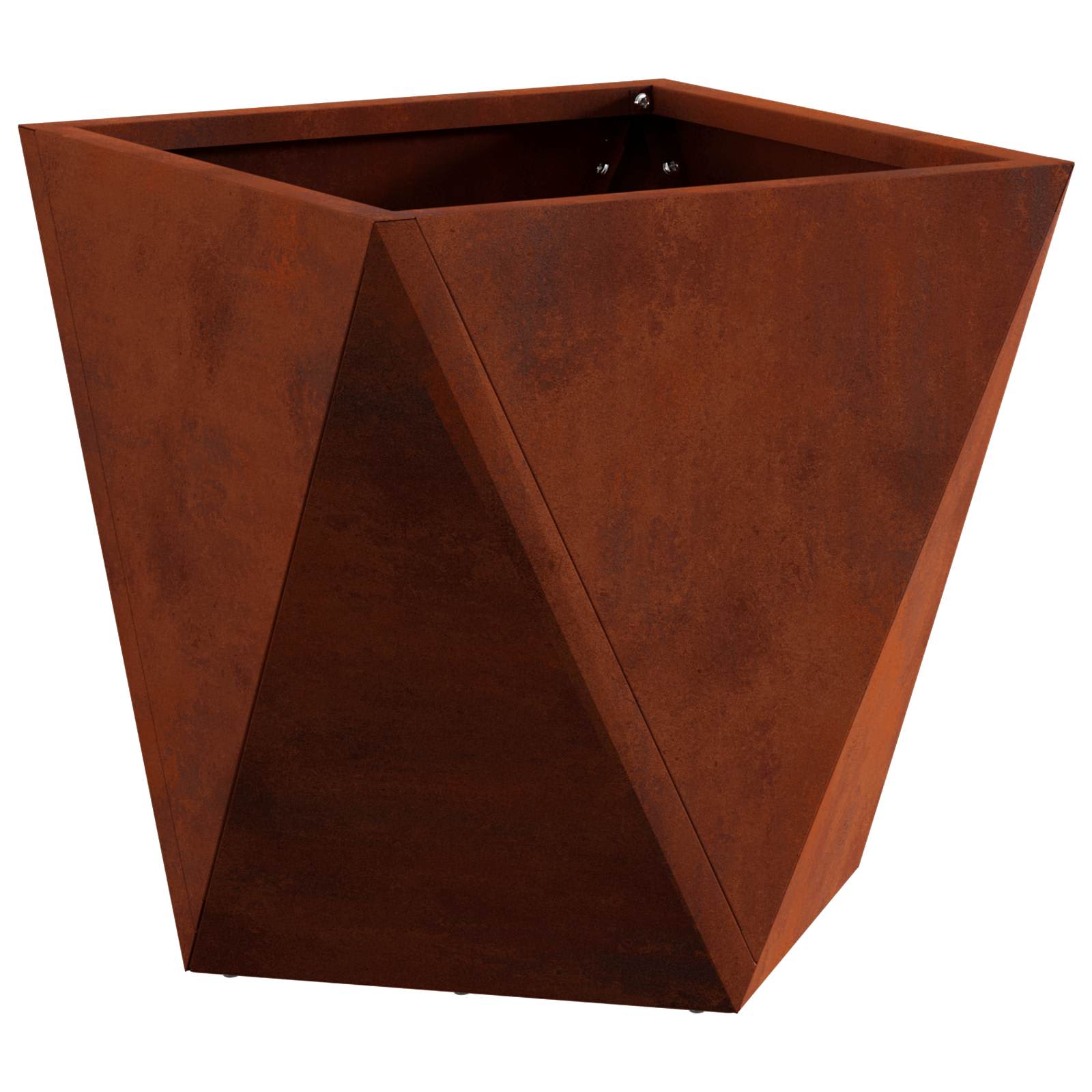 Jardinera vidaxl oxidada 30 x 30 x 30 cm acero corten