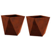 Jardinera vidaxx 2 piezas oxidada 30 x 30 x 30 cm acero corten