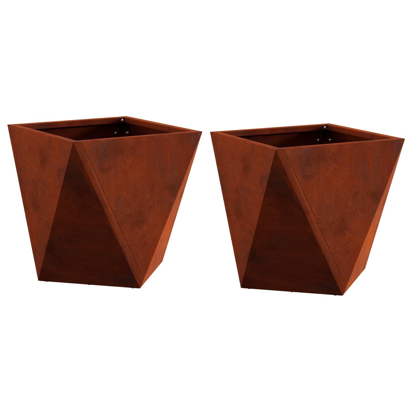 Vidaxl plantenbak 2 pcs roestig 30 x 30 x 30 cm cortenstaal
