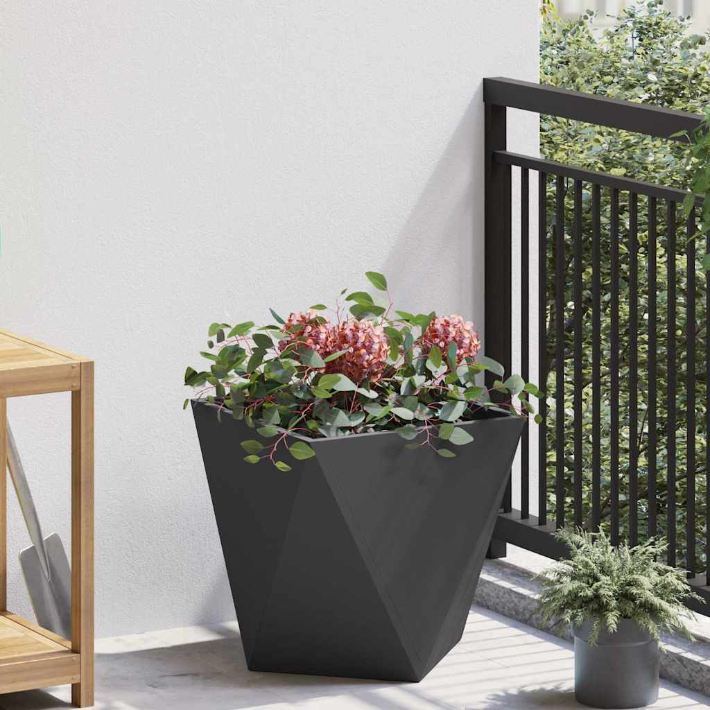Jardinera vidaxx negro 40 x 40 x 40 cm acero