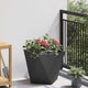 Jardinera vidaxx negro 40 x 40 x 40 cm acero