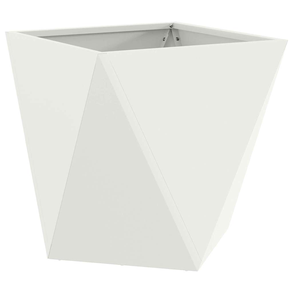 Jardinera vidaxx blanco 40 x 40 x 40 cm acero