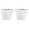 Fioriera Vidaxx 2 pezzi bianco 40 x 40 x 40 cm in acciaio