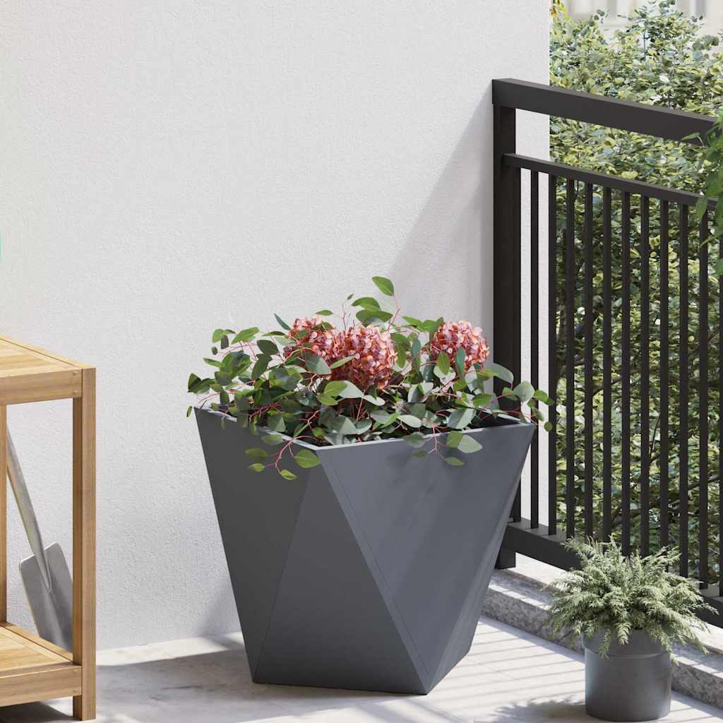 Vidaxl plantenbak antraciet 40 x 40 x 40 cm staal