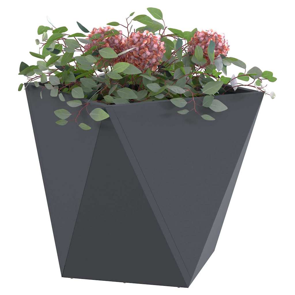Vidaxl plantenbak 2 pcs antraciet 40 x 40 x 40 cm staal