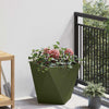 Jardinera vidaxx verde oliva 40 x 40 x 40 cm acero