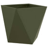 Jardinera vidaxx verde oliva 40 x 40 x 40 cm acero
