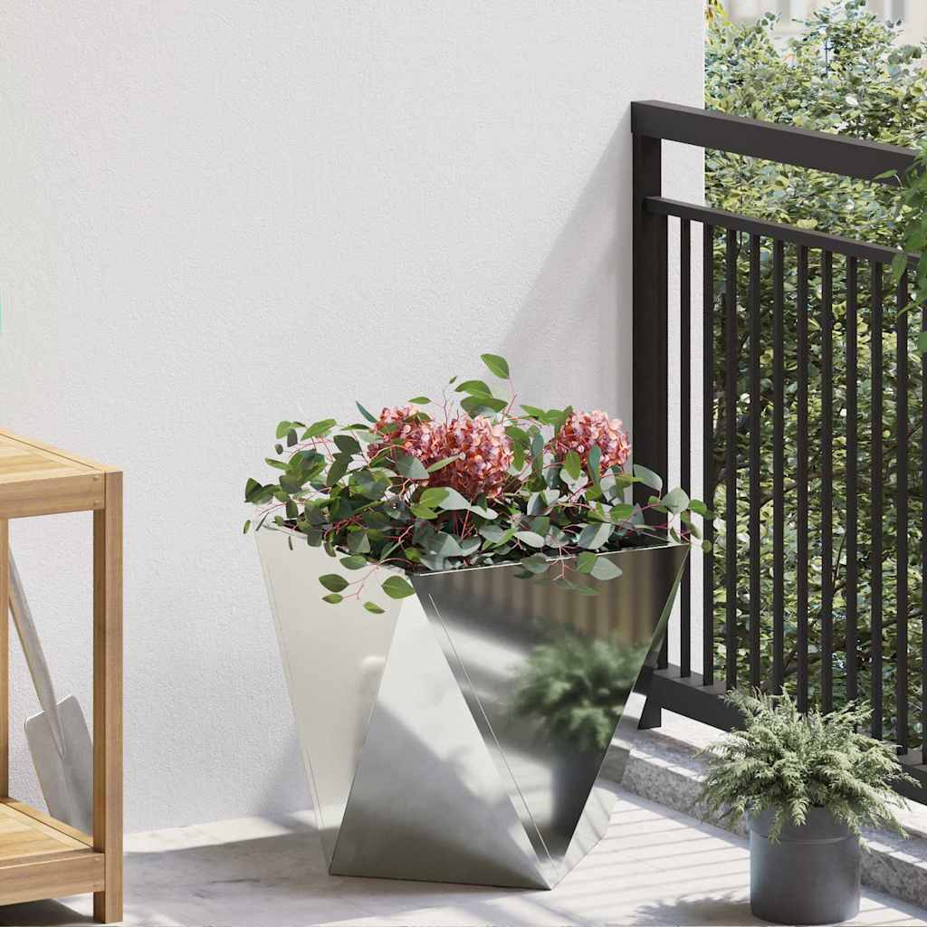 Fioriera Vidaxx argento 40 x 40 x 40 cm in acciaio zincato