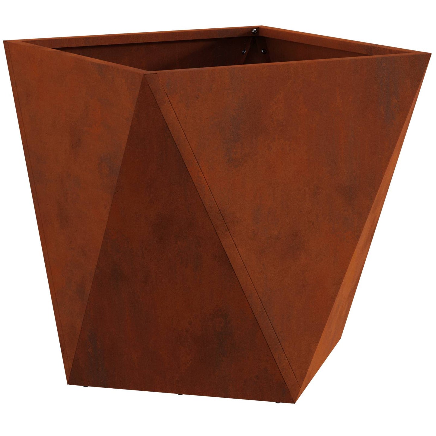 Jardinera vidaxl oxidada 40 x 40 x 40 cm acero corten