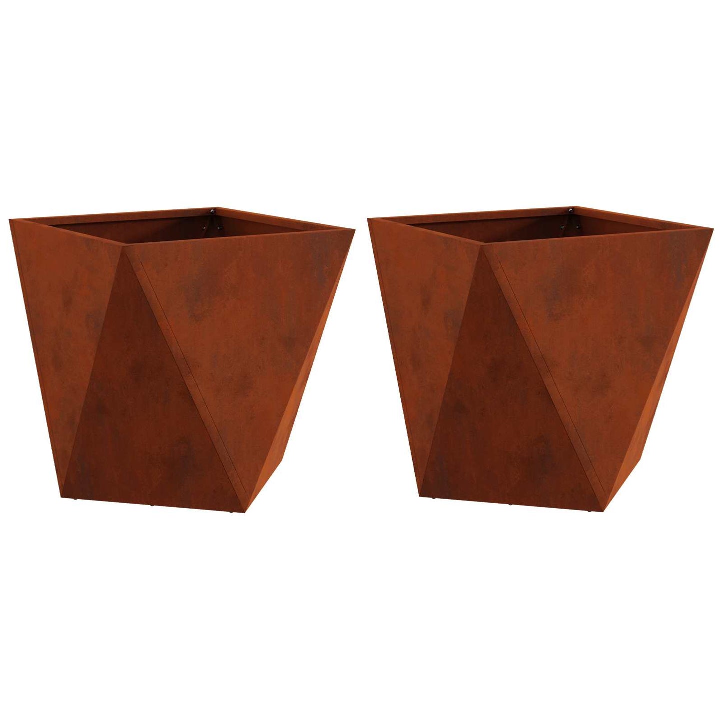 Vidaxl plantenbak 2 pcs roestig 40 x 40 x 40 cm cortenstaal