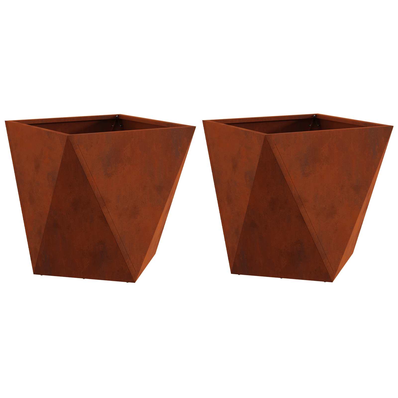 Vidaxl plantenbak 2 pcs roestig 40 x 40 x 40 cm cortenstaal