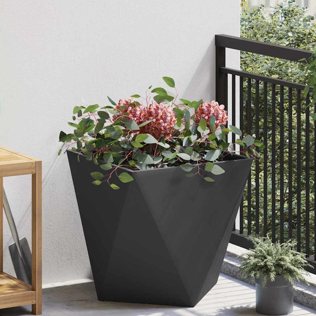 Jardinera vidaxx negro 50 x 50 x 50 cm acero