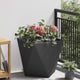 Jardinera vidaxx negro 50 x 50 x 50 cm acero