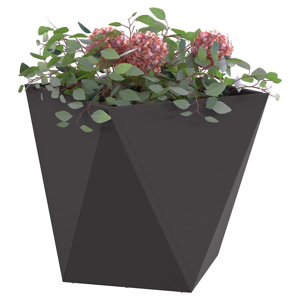 Jardinera vidaxx negro 50 x 50 x 50 cm acero